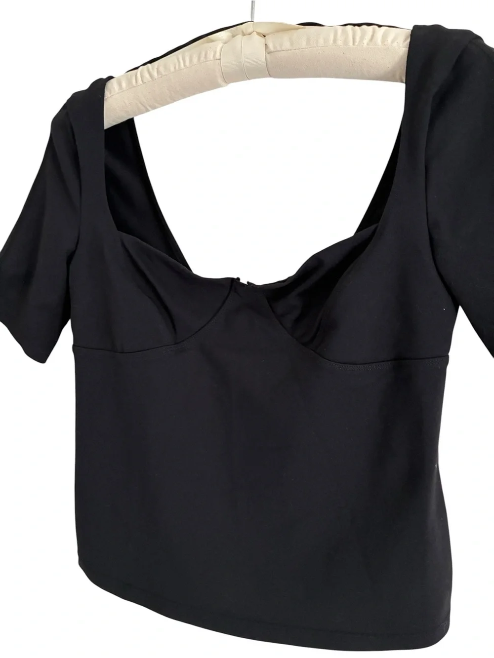 Free People Just Looking Bustier Crop Top Black Size M
